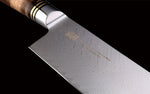 Couteaux de Cuisine Damascus<br>Poignée en Rosier - Queue de Coq