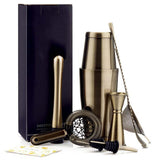 Kit pour cocktail<br>7 pièces en inox - Queue de Coq