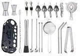 Kit pour cocktail<br>22 pièces en acier inoxydable - Queue de Coq
