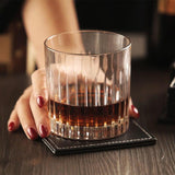 6pcs Coasters PU Leather Placemat Table Mats Coasters Cup Mat for Drinks with Holder Protect Your Furniture from Stains - Queue de Coq