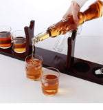 AK47 Gun Decanter Pistol Shape Wine Bottle Drinks Set Four Shots Glasses And One Shot With Whiskey Gun Decanter Drinks Set